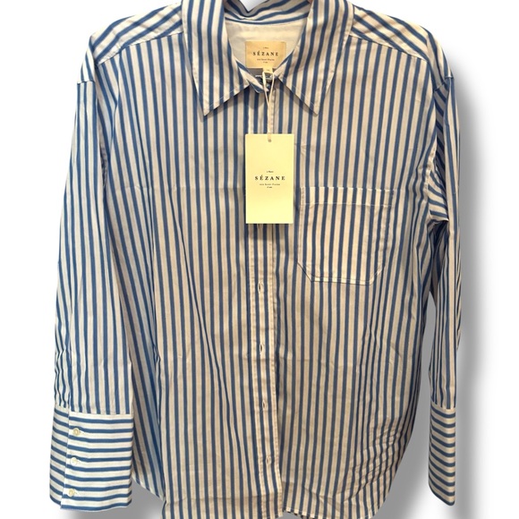 Blue Striped Women's Top - Picture 5 of 10
